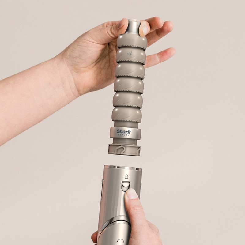 Σίδερο μαλλιών και στεγνωτήρας 3 σε 1 Shark FlexStyle HD426SLEU, 1650W, 3 ταχύτητες, 3 θερμοκρασίες, Αυτόματη περιέλιξη και σταθεροποίηση μπούκλων Coanda, Στέγνωμα, Ισιώματα, Σαμπάνια