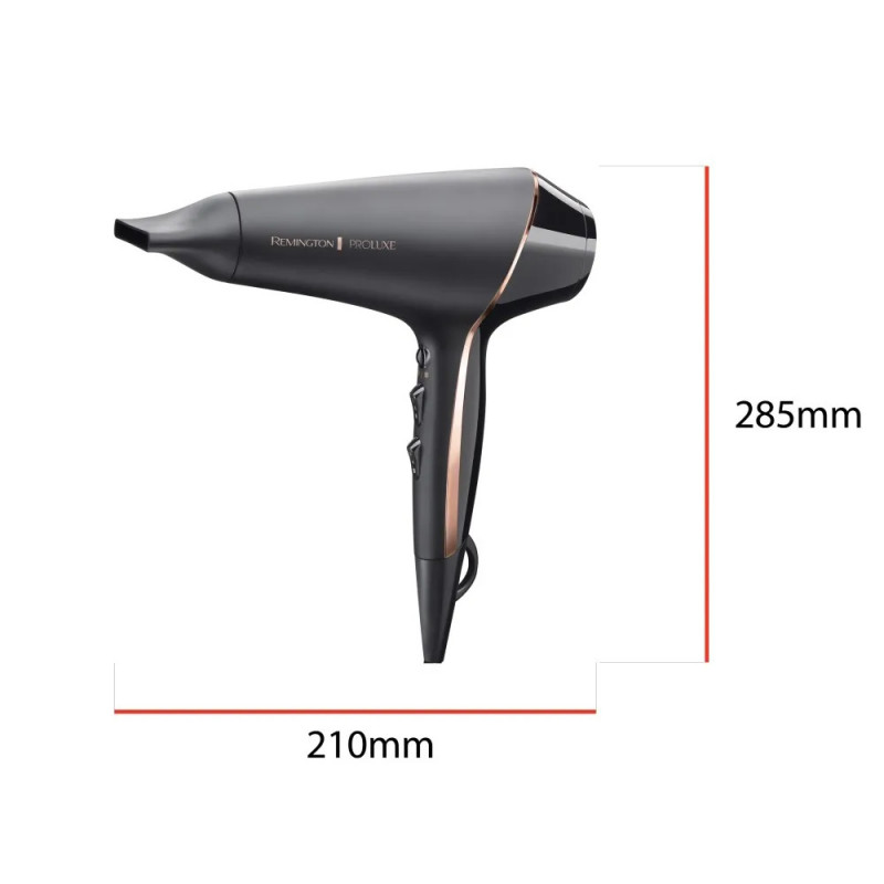 Στεγνωτήρας μαλλιών Remington AC9140B OPTIheat Proluxe Midnight Edition, 2400 W, 2 ταχύτητες, Ψηφιακή οθόνη, Συγκεντρωτής, Μαύρο