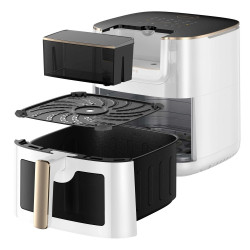 Φριτέζα με ζεστό αέρα Dreame AF30, 2300W, 7 λίτρα, 12 προγράμματα, 50-200°C, Dual-Source Cyclonic Heat, SmartSteam, LED, NTC, Λευκό