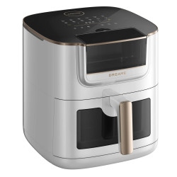 Φριτέζα με ζεστό αέρα Dreame AF30, 2300W, 7 λίτρα, 12 προγράμματα, 50-200°C, Dual-Source Cyclonic Heat, SmartSteam, LED, NTC, Λευκό