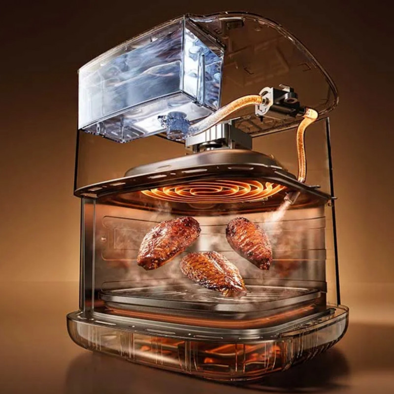 Φριτέζα με ζεστό αέρα Dreame AF30, 2300W, 7 λίτρα, 12 προγράμματα, 50-200°C, Dual-Source Cyclonic Heat, SmartSteam, LED, NTC, Λευκό