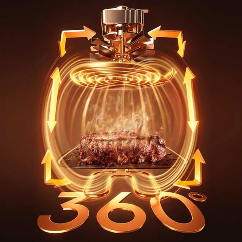 Φριτέζα με ζεστό αέρα Dreame AF30, 2300W, 7 λίτρα, 12 προγράμματα, 50-200°C, Dual-Source Cyclonic Heat, SmartSteam, LED, NTC, Λευκό