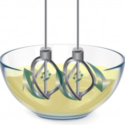 Χειροκίνητο μίξερ Russell Hobbs Swirl 25891-56, 350 W, 5 ταχύτητες, λειτουργία Turbo, κουμπί για εξαρτήματα, High Performance Helix Beater, χωρίς BPA, τυρκουάζ