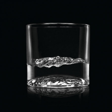 Σετ ποτηριών ουίσκι LIITON 1009931 Smoky Mountain, 230 ml, 2 τεμάχια, Παχιά τοιχώματα, 3D βάση με σχήμα βουνού Great Smoky, Διαφανές