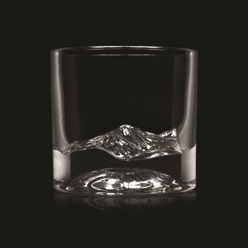 Σετ ποτηριών ουίσκι LIITON 1009977 Rocky Mountain, 240 ml, 2 τεμάχια, Παχιά τοιχώματα, 3D βάση με σχήμα κορυφής Elbert, Διαφανές