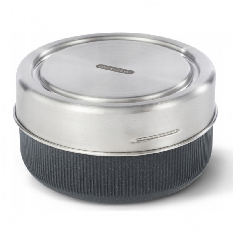 Γυάλινη θήκη για μεσημεριανό Black+Blum GR-LB-L015, 0,75 l, συμβατή με φούρνο μικροκυμάτων και πλυντήριο πιάτων, χωρίς BPA, σκούρο γκρι