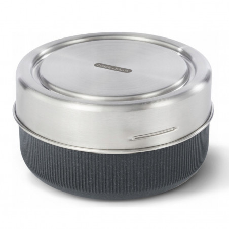 Γυάλινη θήκη για μεσημεριανό Black+Blum GR-LB-L015, 0,75 l, συμβατή με φούρνο μικροκυμάτων και πλυντήριο πιάτων, χωρίς BPA, σκούρο γκρι