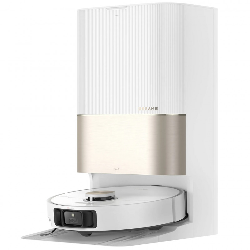 Ρομποτική σκούπα Dreame X40 Ultra Complete RLX63CE-2, 12.000 Pa, 180 λεπτά, 3,2 λίτρα, κάμερα AI RGB, Wi-Fi, Στεγνό/υγρό, OmniDirt, Αυτοκαθαρισμός σφουγγαρίστρας στους 70°C, Αυτόματη σταθμός εκκένωσης, Λευκό