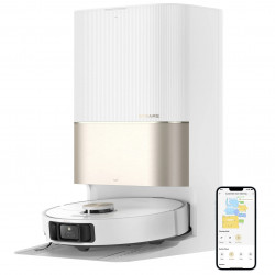 Ρομποτική σκούπα Dreame X40 Ultra Complete RLX63CE-2, 12.000 Pa, 180 λεπτά, 3,2 λίτρα, κάμερα AI RGB, Wi-Fi, Στεγνό/υγρό, OmniDirt, Αυτοκαθαρισμός σφουγγαρίστρας στους 70°C, Αυτόματη σταθμός εκκένωσης, Λευκό