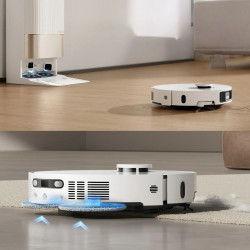 Ρομποτική σκούπα Dreame X40 Ultra Complete RLX63CE-2, 12.000 Pa, 180 λεπτά, 3,2 λίτρα, κάμερα AI RGB, Wi-Fi, Στεγνό/υγρό, OmniDirt, Αυτοκαθαρισμός σφουγγαρίστρας στους 70°C, Αυτόματη σταθμός εκκένωσης, Λευκό