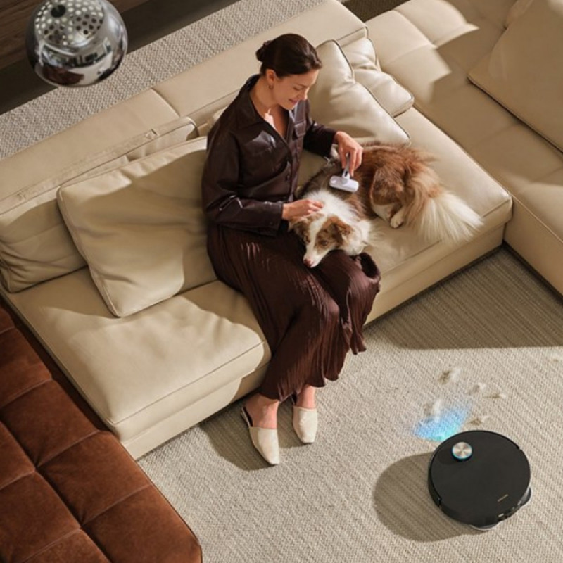 Ρομποτική σκούπα Dreame X60 Ultra RLX86DE, 35.000 Pa, 180 λεπτά, 0,2 λίτρα, VersaLift, OmniSight AI, Αυτόματη δοσολογία και αυτοκαθαρισμός, Φωνητικές εντολές, Μαύρο