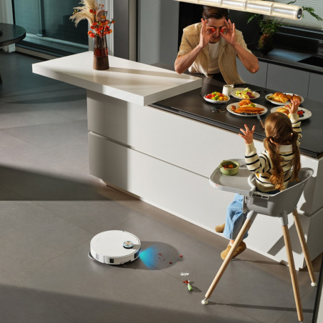 Ρομποτική σκούπα Dreame X60 Ultra Complete RLX87DE-WH, 180 λεπτά, 0,2 λίτρα, κάμερες AI, VersaLift, αυτόματη βάση φόρτισης, φωνητικές εντολές, λευκό