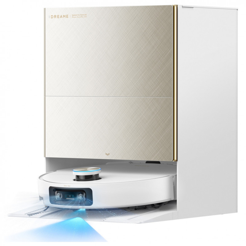 Ρομποτική σκούπα Dreame X60 Ultra Complete RLX87DE-WH, 180 λεπτά, 0,2 λίτρα, κάμερες AI, VersaLift, αυτόματη βάση φόρτισης, φωνητικές εντολές, λευκό