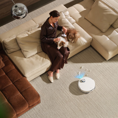 Ρομποτική σκούπα Dreame X60 Ultra Complete RLX87DE-WH, 180 λεπτά, 0,2 λίτρα, κάμερες AI, VersaLift, αυτόματη βάση φόρτισης, φωνητικές εντολές, λευκό