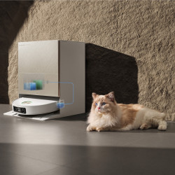 Ρομποτική σκούπα Dreame X60 Ultra Complete RLX87DE-WH, 180 λεπτά, 0,2 λίτρα, κάμερες AI, VersaLift, αυτόματη βάση φόρτισης, φωνητικές εντολές, λευκό