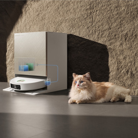 Ρομποτική σκούπα Dreame X60 Ultra Complete RLX87DE-WH, 180 λεπτά, 0,2 λίτρα, κάμερες AI, VersaLift, αυτόματη βάση φόρτισης, φωνητικές εντολές, λευκό