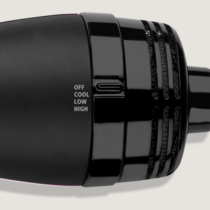 Ηλεκτρική βούρτσα για χτένισμα και στέγνωμα REVLON Pro Collection RVDR5222, 800 W, 3 επίπεδα θερμότητας, 2 ταχύτητες, κεραμική επίστρωση, ιονισμός, κρύα άκρη, μαύρο/ροζ