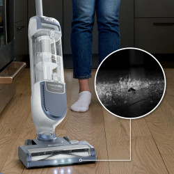 Κάθετη ηλεκτρική σκούπα Shark Freestyle Max SV2002, 30 W, 0,7 λίτρα, 20 λεπτά, 2 ταχύτητες, 2 επίπεδα ισχύος, φώτα LED, σταθμός φόρτισης, μπλε