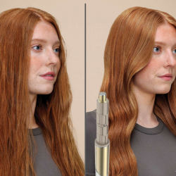 Σίδερο μαλλιών και πιστολάκι 5 σε 1 Shark Glam Multistyler HD6052SEU, 1500 W, 3 ταχύτητες, 6 ρυθμίσεις θερμοκρασίας, 100-220 °C, κεραμικά στοιχεία, ιονισμός, αυτόματη τυλίξιμο Coanda, Gloss Lock, χρυσό