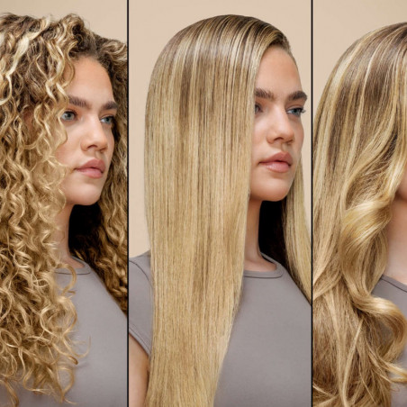 Σίδερο μαλλιών και πιστολάκι 5 σε 1 Shark Glam Multistyler HD6052SEU, 1500 W, 3 ταχύτητες, 6 ρυθμίσεις θερμοκρασίας, 100-220 °C, κεραμικά στοιχεία, ιονισμός, αυτόματη τυλίξιμο Coanda, Gloss Lock, χρυσό