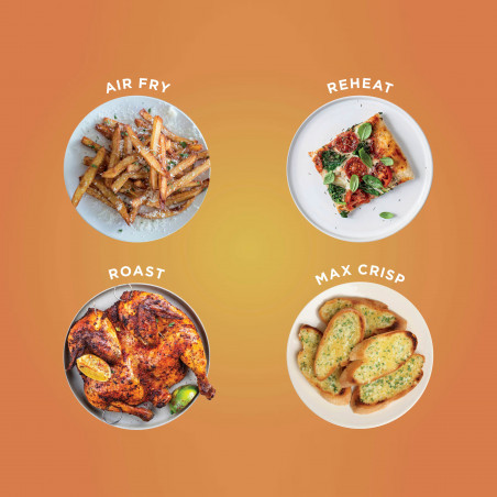 Φριτέζα διπλής ζώνης με ζεστό αέρα Ninja Foodi Dual Zone AF200EU, 2400 W, Ανεξάρτητες ζώνες μαγειρέματος, 7,6 λίτρα, 4 προγράμματα, 100-240 °C, Max Crisp, Sync, Μαύρο