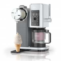 Μηχανή παγωτού 13-σε-1 Ninja CREAMi Scoop & Swirl™ NC701EU, 800 W, 13 προγράμματα, μοχλός 3 θέσεων για χωνάκια, CreamiFit, Creamify, 2 δοχεία 473 ml, δυνατότητα εξατομίκευσης, γκρι/μαύρο