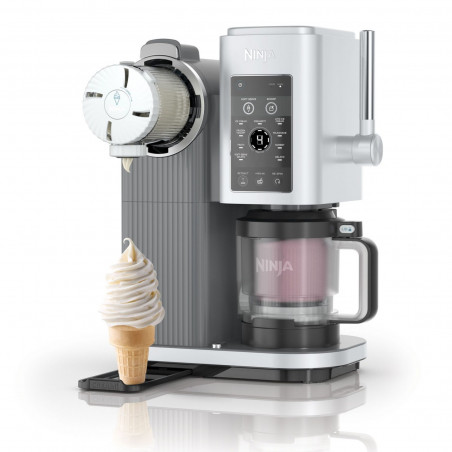 Μηχανή παγωτού 13-σε-1 Ninja CREAMi Scoop & Swirl™ NC701EU, 800 W, 13 προγράμματα, μοχλός 3 θέσεων για χωνάκια, CreamiFit, Creamify, 2 δοχεία 473 ml, δυνατότητα εξατομίκευσης, γκρι/μαύρο