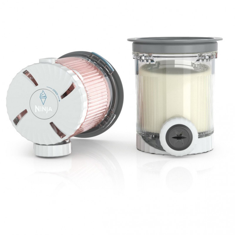 Μηχανή παγωτού 13-σε-1 Ninja CREAMi Scoop & Swirl™ NC701EU, 800 W, 13 προγράμματα, μοχλός 3 θέσεων για χωνάκια, CreamiFit, Creamify, 2 δοχεία 473 ml, δυνατότητα εξατομίκευσης, γκρι/μαύρο