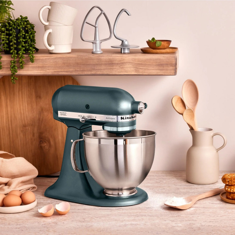 Μίξερ KitchenAid Artisan Elegance 5KSM175PSEJP, 300 W, 4,8 λίτρα, Direct Drive, 10 ταχύτητες, Σκούρο πράσινο