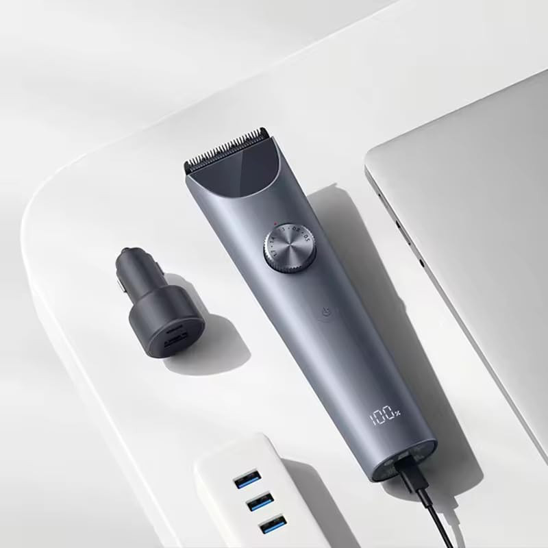 Μηχανή κουρέματος Xiaomi Hair Clipper 2 BHR8998EU, 0,5-28 mm, Αυτονομία 180 λεπτών, Κεραμικές λεπίδες, Οθόνη LED, Γκρι