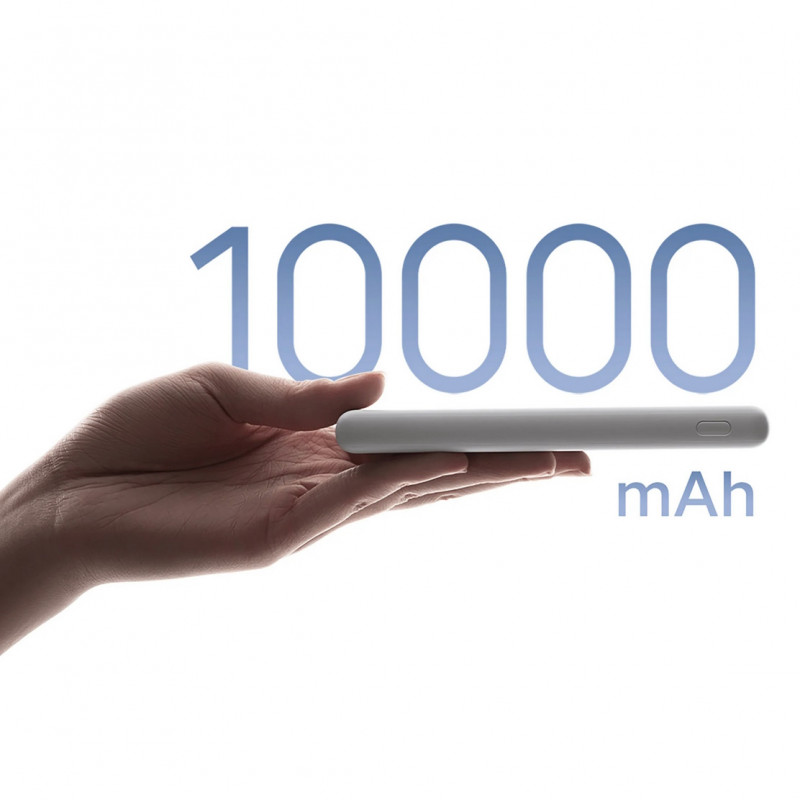 Εξωτερική μπαταρία Xiaomi BHR9350GL Lite, Φόρτιση 22,5 W, 10000 mAh, 37 Wh, 2xUSB-C, 1xUSB-A, Λευκό