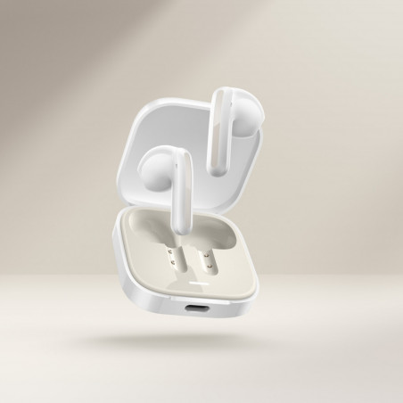 Ασύρματα ακουστικά Xiaomi Redmi Buds 6 Active BHR8391GL, 6 ώρες, 5 λειτουργίες, Έλεγχος μέσω αφής, Αντιθορυβική προστασία, Bluetooth 5.4, IPX4, Λευκό