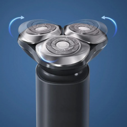 Ηλεκτρική ξυριστική μηχανή με μπαταρία Xiaomi Mi Electric Shaver S101 EU BHR7456EU, 3W, 60 λεπτά, 18 λεπίδες, 6 γωνίες, προσαρμοζόμενη κεφαλή, χρήση σε στεγνό/υγρό δέρμα, IPX7, σκούρο μπλε