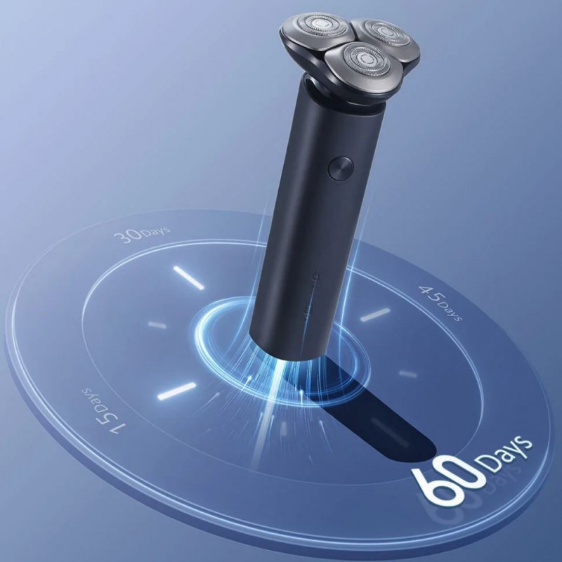 Ηλεκτρική ξυριστική μηχανή με μπαταρία Xiaomi Mi Electric Shaver S101 EU BHR7456EU, 3W, 60 λεπτά, 18 λεπίδες, 6 γωνίες, προσαρμοζόμενη κεφαλή, χρήση σε στεγνό/υγρό δέρμα, IPX7, σκούρο μπλε