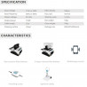 Ρομπότ πισίνας Opson Pro, 118 W, 130 m², 10-35 °C, 16 m³/h, γυροσκόπιο, 3 λειτουργίες, τριπλός κινητήρας, Λευκό/μαύρο