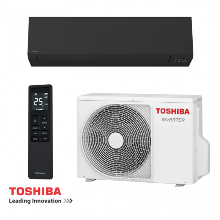 Κλιματιστικό με inverter Toshiba Shorai Edge RAS-B10G3KVSGB-E/RAS-10J2AVSG-E1, 10000 BTU, 20 τ.μ., A+++/A+++, αυτοκαθαρισμός Magic Coil, Wi-Fi, R-32, Μαύρο