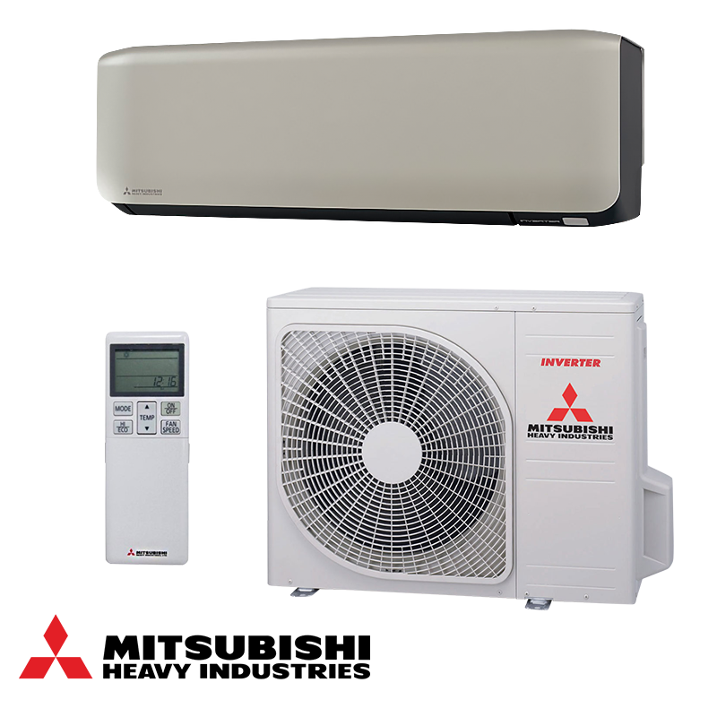 Κλιματιστικό με inverter Mitsubishi Heavy Industries SRK50ZS-WFT + SRC50ZS-W, 18.000 BTU, 36 τ.μ., Wi-Fi, R-32, Μπεζ/Μαύρο