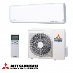 Κλιματιστικό με inverter Mitsubishi Heavy Industries SRK25ZSX-WF + SRC25ZSX-W, 9000 BTU, 20 m², Wi-Fi, R-32, Λευκό