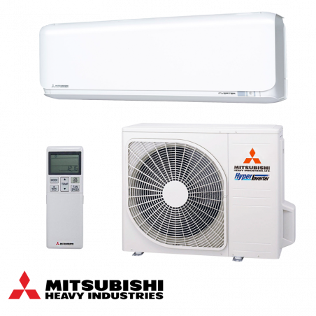 Κλιματιστικό με inverter Mitsubishi Heavy Industries SRK25ZSX-WF + SRC25ZSX-W, 9000 BTU, 20 m², Wi-Fi, R-32, Λευκό