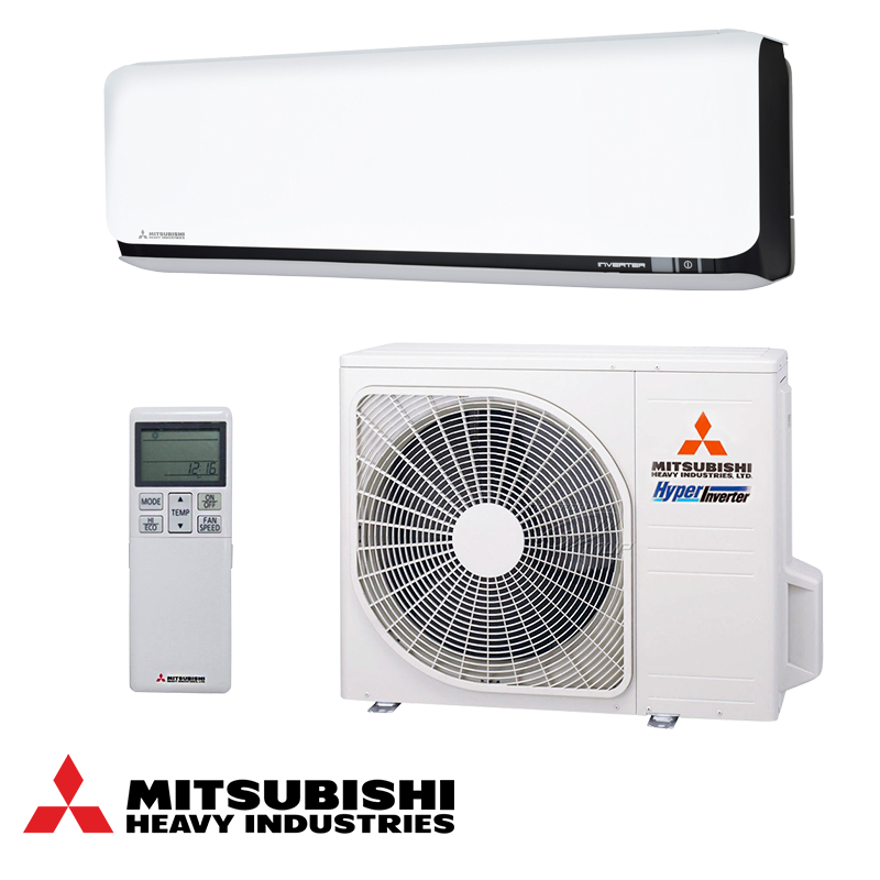 Κλιματιστικό με inverter Mitsubishi Heavy Industries SRK25ZSX-WFB + SRC25ZSX-W, 9000 BTU, 20 τ.μ., Wi-Fi, R-32, Λευκό/Μαύρο