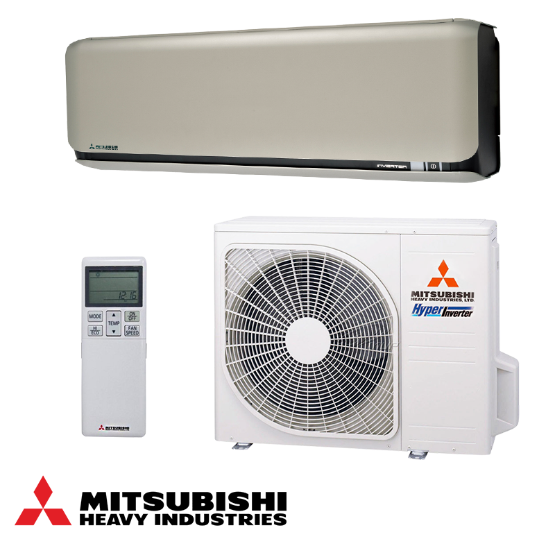 Κλιματιστικό με inverter Mitsubishi Heavy Industries SRK60ZSX-WFT + SRC60ZSX-W, 21000 BTU, 45 μ², A++, Wi-Fi, R-32, Αντιαλλεργικό σύστημα, 3D Auto, Μπεζ/μαύρο