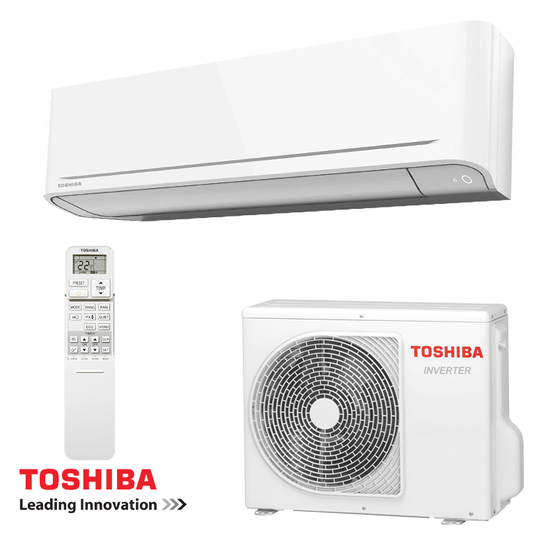 Κλιματιστικό με inverter Toshiba Yukai+ RAS-B10S4KVG-E + RAS-10E2AVG-E, 10.000 BTU, 20 μ², Wi-Fi, R-32, Λευκό