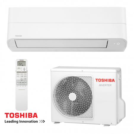 Κλιματιστικό με inverter Toshiba Essento RAS-B24B2KV2G-E + RAS-24B2AVG-E2, 24.000 BTU, 45 τ.μ., R-32, A++, Λευκό
