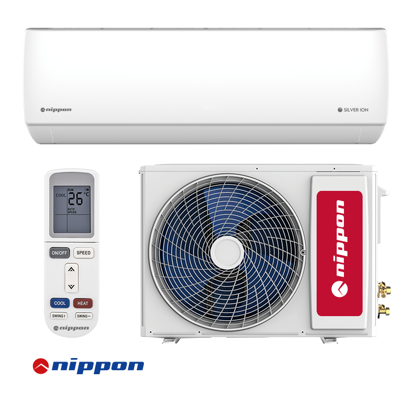 Κλιματιστικό με inverter Nippon KFR 24DC SILVER ION 3, 24.000 BTU, 44 μ², A++ / A+, R-32, Λευκό