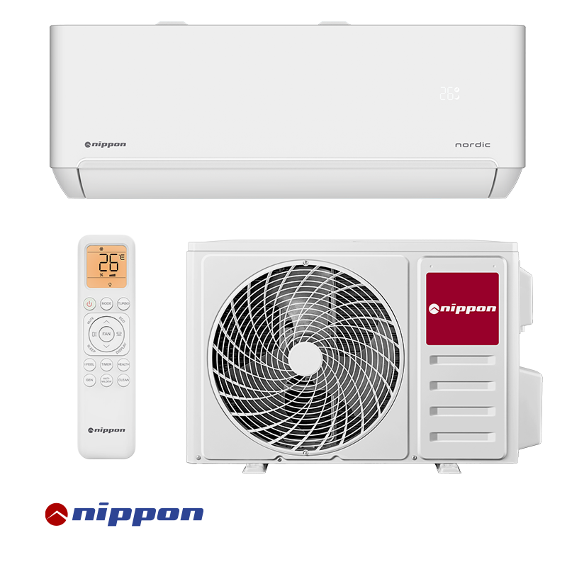 Κλιματιστικό με inverter Nippon NPC 18 T-PRO NORDIC, 18.000 BTU, 35 μ², A+++/A++, R-32, Λευκό