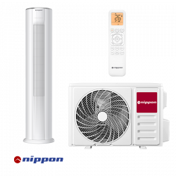 Κλιματιστικό τύπου κολώνα Nippon NPC-24MCFL, 24.000 BTU, 45 μ², Α++/Α+, R-32, Λευκό