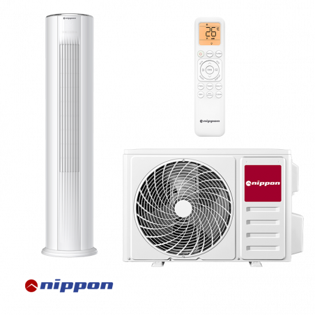 Κλιματιστικό τύπου κολώνα Nippon NPC-24MCFL, 24.000 BTU, 45 μ², Α++/Α+, R-32, Λευκό