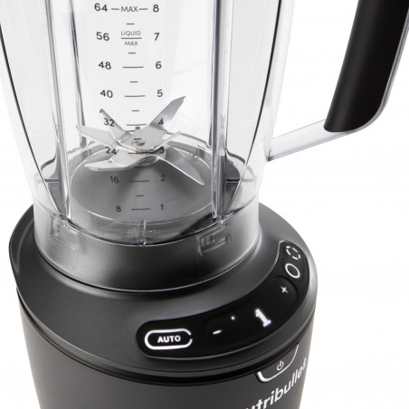 Μπλέντερ Nutribullet Smart Sense 1500 Combo NBF550DG, 1500 W, 1,8 λίτρα, 5 ταχύτητες, Έξυπνη προσαρμογή ταχύτητας, Χωρίς BPA, Μαύρο/γκρι