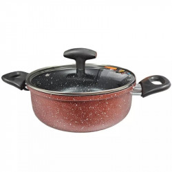 Κατσαρόλα Rosberg R51318G24, 24 cm, 4 l., μαρμάρινη επίστρωση, Induction, Bordeaux melange