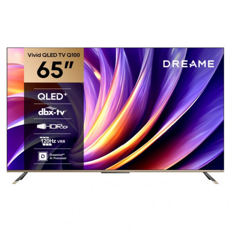 Τηλεόραση Dreame Vivid 65Q100, 65", 164 εκ., 3840x2160, 4K Ultra HD, QLED, 120 Hz, Dreamind™ AI, SMART, Μαύρη